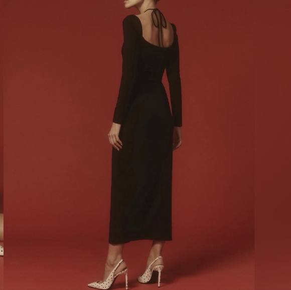 REFORMATION Alexei Dress Green Maxi Cut Out Medium - Picture 5 of 13